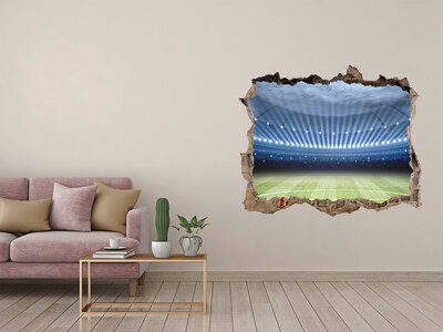 Trampantojo de pared rota efecto profundidad El estadio de fútbol en acción