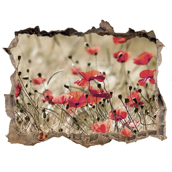 Trampantojo de pared rota efecto profundidad Un paraíso floral entre el hormigón