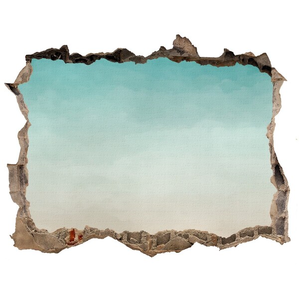 Vinilo pared rota 3d efecto realista Cielo sobre el mar