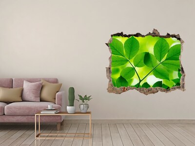 Vinilo pared rota 3d efecto realista Un oasis verde en hormigón