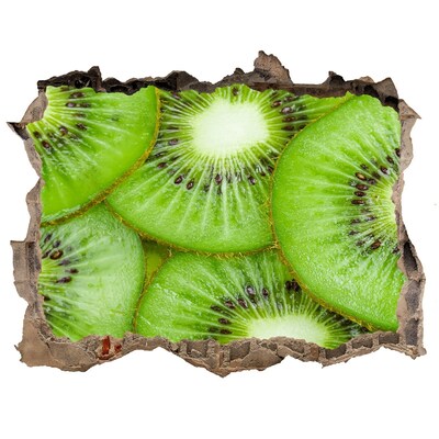 Naklejka 3D dziura na ścianę Kiwi w betonie