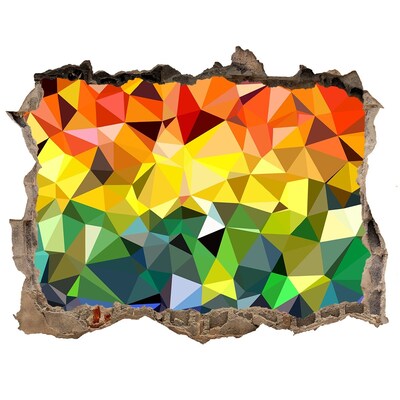 Dziura 3d fototapeta na ścianę Kolorowa dziura w ścianie