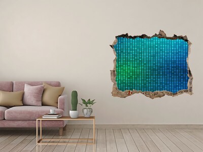 Pegatina de vinilo agujero 3d para pared El mundo submarino de los sonidos