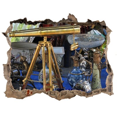 Trampantojo de pared rota efecto profundidad Antigüedades en una tienda misteriosa