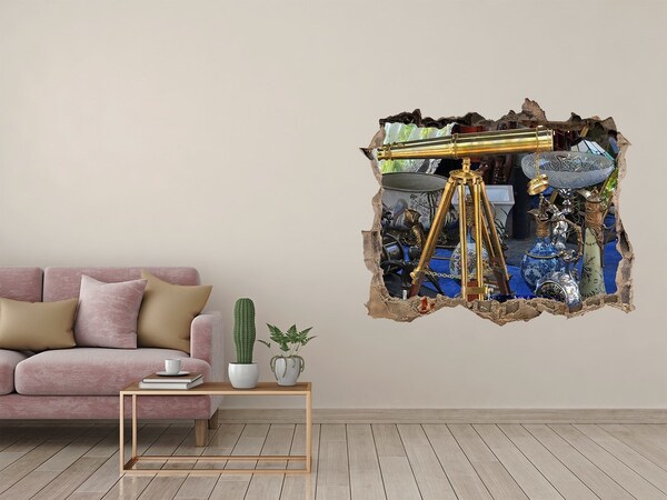 Trampantojo de pared rota efecto profundidad Antigüedades en una tienda misteriosa