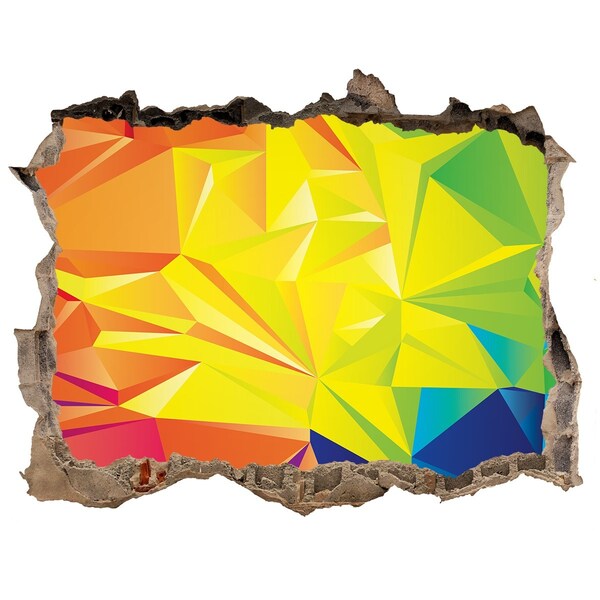Pegatina agujero en la pared autoadhesiva Una explosión colorida en un agujero de hormigón