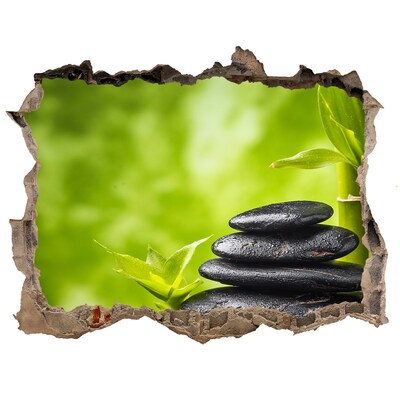 Trampantojo de pared rota efecto profundidad Un oasis de paz con piedras