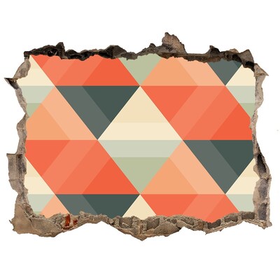 Trampantojo de pared rota efecto profundidad Patrones geométricos en el agujero