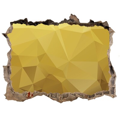 Pegatina de vinilo agujero 3d para pared La grieta dorada en la pared