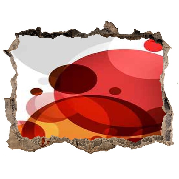 Dziura 3d fototapeta naklejka Kolorowe bąble w dziurze ściany