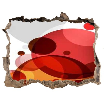 Trampantojo de pared rota efecto profundidad Burbujas de colores en un agujero en la pared