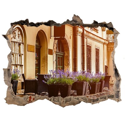 Pegatina agujero en la pared autoadhesiva Un rincón encantador con lavanda