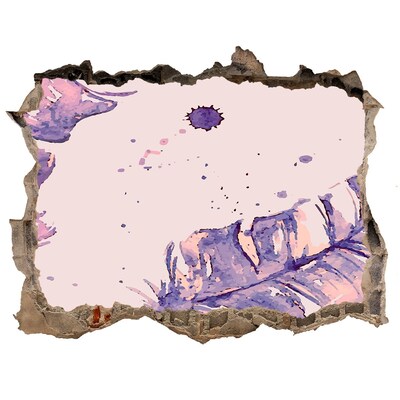 Pegatina de vinilo agujero 3d para pared Paraíso tropical detrás del muro