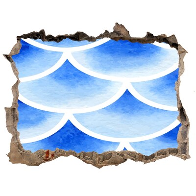 Pegatina agujero en la pared autoadhesiva Ondas de agua en un agujero en la pared