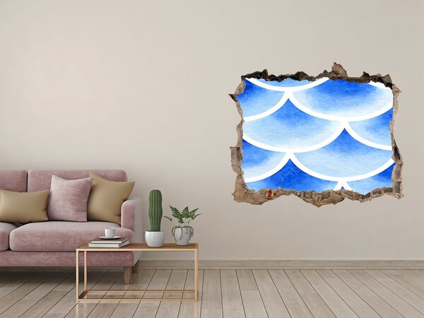 Fotoobraz dziura na ścianę naklejka Wodne fale w dziurze ściennej