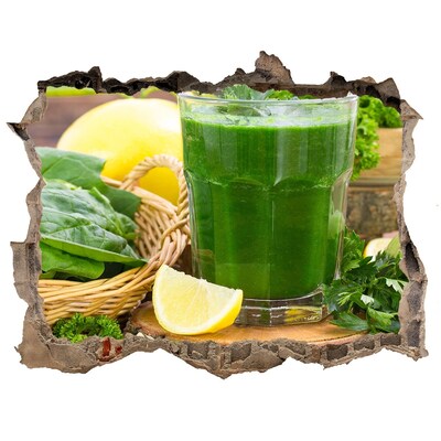 Naklejka 3D dziura okleina Zielony koktajl w naturalnym otoczeniu