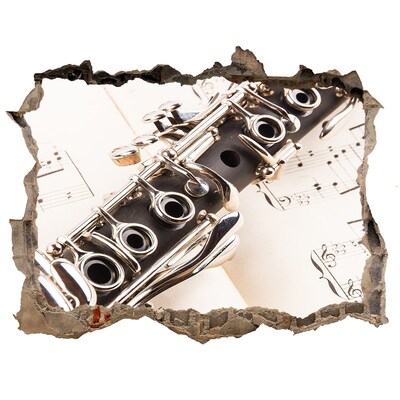 Pegatina agujero en la pared autoadhesiva Agujero musical en la pared