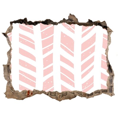 Vinilo pared rota 3d efecto realista Marcas rosadas en el hormigón