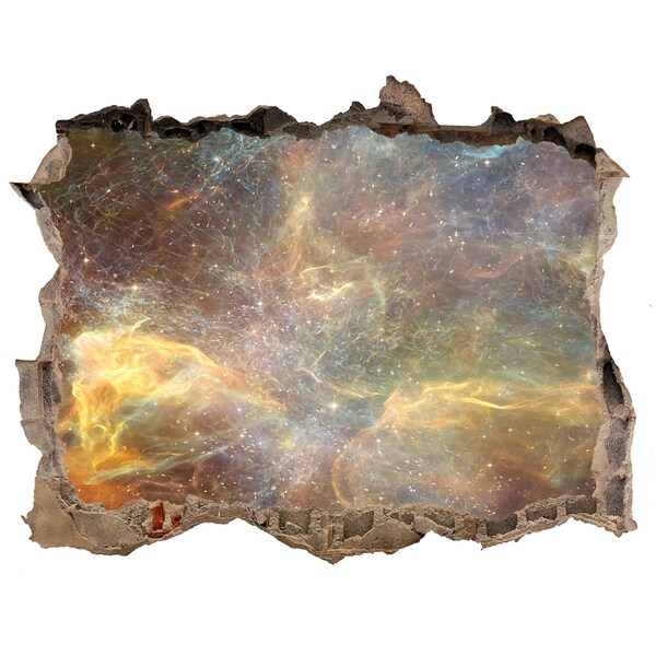 Dziura 3d fototapeta naklejka Kosmiczna dziura w ścianie