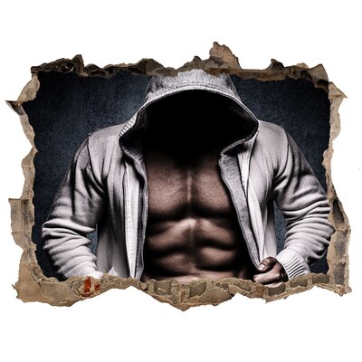 Pegatina agujero en la pared autoadhesiva Entrenamiento intenso en estilo urbano