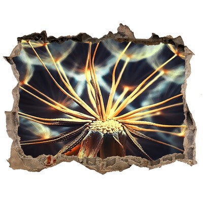 Trampantojo de pared rota efecto profundidad Flor del fuego