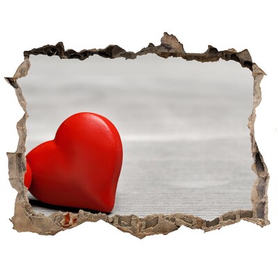 Pegatina de vinilo agujero 3d para pared Corazón en un agujero en la pared