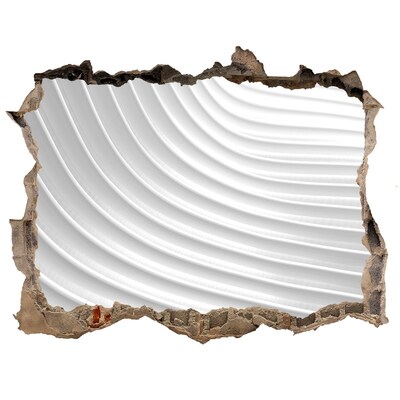 Pegatina agujero en la pared autoadhesiva Una pared rota con una vista de líneas onduladas