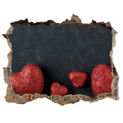 Vinilo pared rota 3d efecto realista Un corazón en ruinas