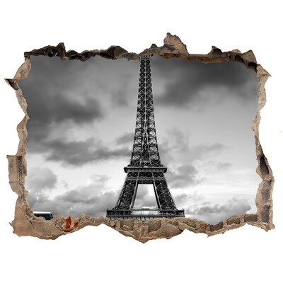 Trampantojo de pared rota efecto profundidad La Torre Eiffel en París