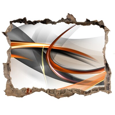 Vinilo pared rota 3d efecto realista Fuga de color abstracta
