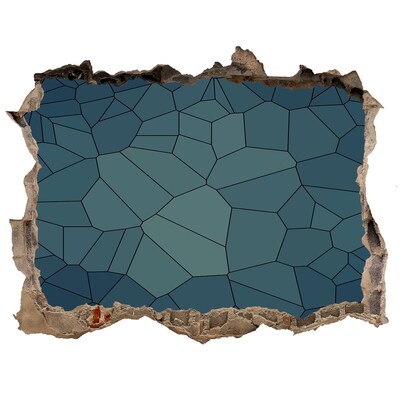 Vinilo pared rota 3d efecto realista El interior de la cueva de roca