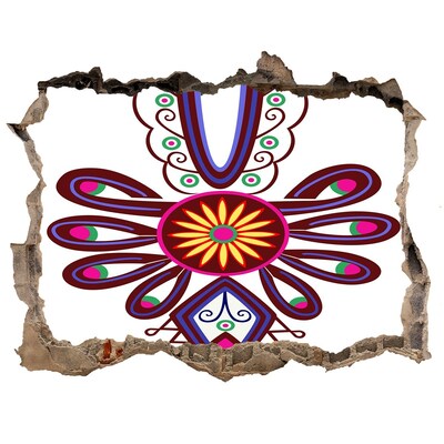 Pegatina agujero en la pared autoadhesiva Patrón étnico colorido