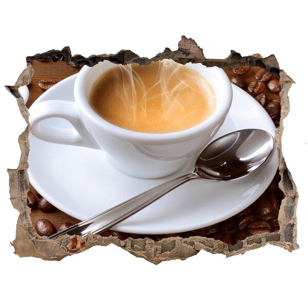 Naklejka dziura na ścianę Kawa w stylu industrialnym