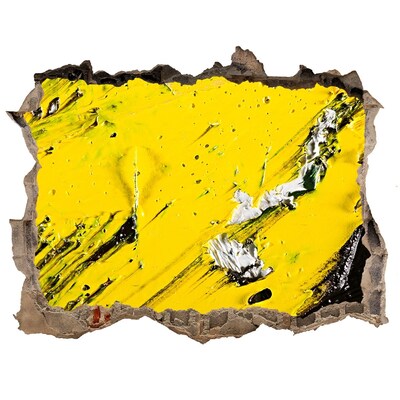 Pegatina agujero en la pared autoadhesiva Agujero dorado en el hormigón