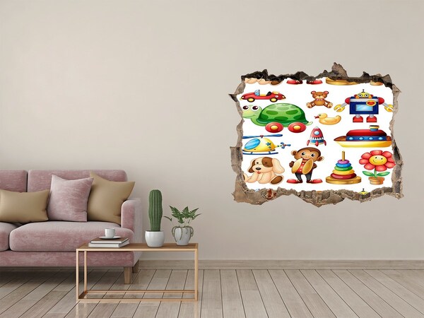 Samoprzylepna naklejka Zabawki w kolorowym świecie