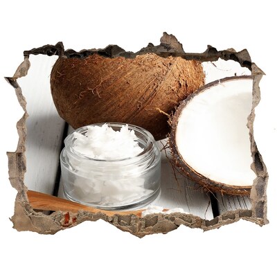 Vinilo pared rota 3d efecto realista Delicias de coco