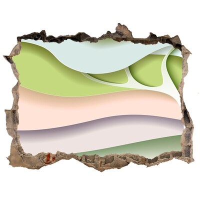 Trampantojo de pared rota efecto profundidad Un muro roto con vistas al paisaje