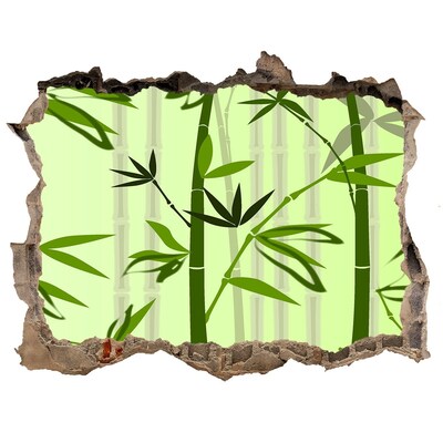 Pegatina agujero en la pared autoadhesiva Bosque de bambú verde