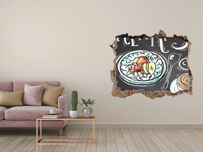 Fototapeta dziura na ścianę Śniadanie w stylu retro