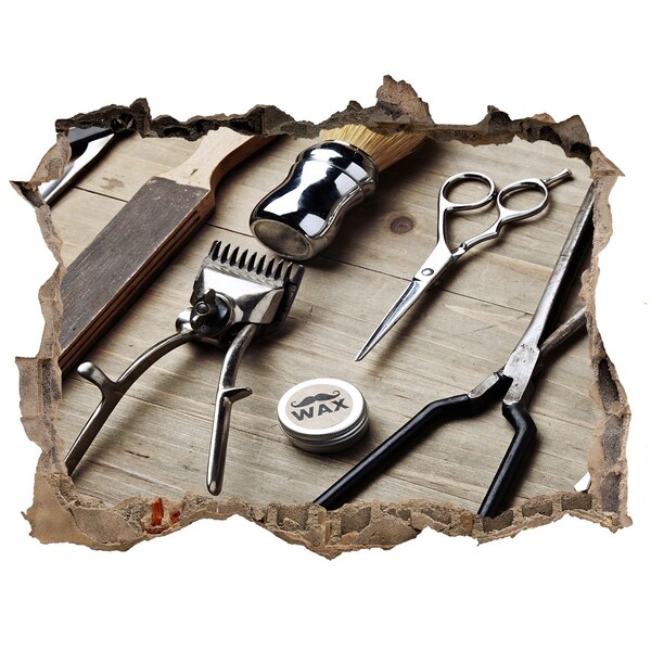 Fototapeta dziura na ścianę Warsztat fryzjerski