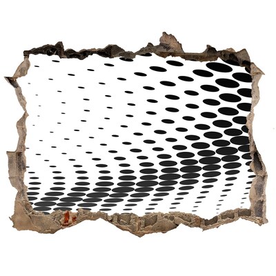 Vinilo pared rota 3d efecto realista Espacio virtual en el agujero