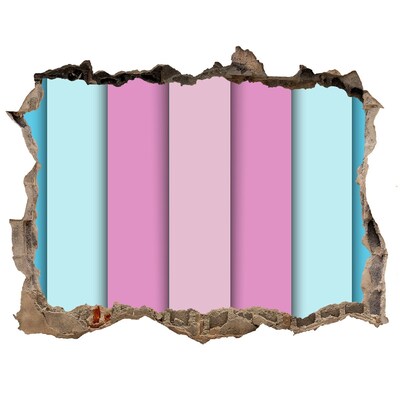 Pegatina agujero en la pared autoadhesiva Una pared colorida en ruinas