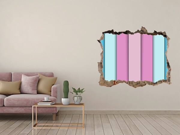 Dziura 3d fototapeta naklejka Kolorowa ściana w ruinie