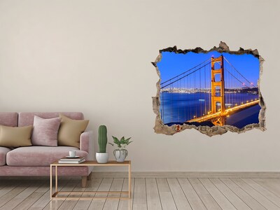 Trampantojo de pared rota efecto profundidad Golden Gate en San Francisco
