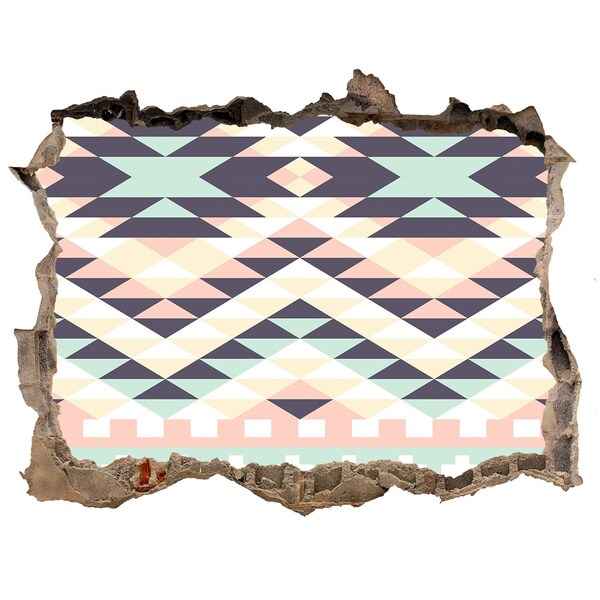 Pegatina de vinilo agujero 3d para pared Geometría en el agujero