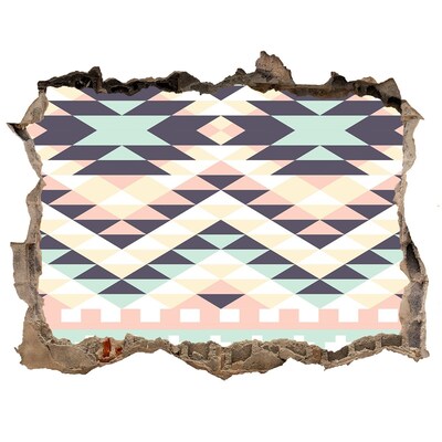 Pegatina de vinilo agujero 3d para pared Geometría en el agujero