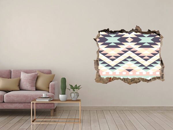 Pegatina de vinilo agujero 3d para pared Geometría en el agujero