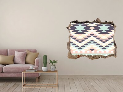 Pegatina de vinilo agujero 3d para pared Geometría en el agujero