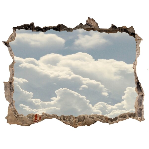 Trampantojo de pared rota efecto profundidad Cielo con nubes