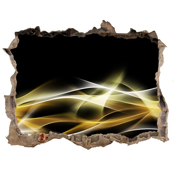 Pegatina agujero en la pared autoadhesiva La grieta dorada en la pared